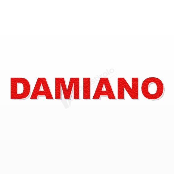 DAMIANO nome in polistirolo - Arial - Rosso - Senza base