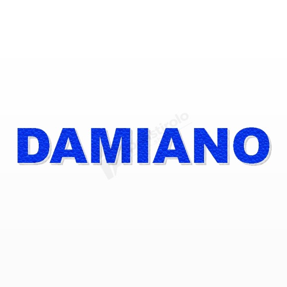 DAMIANO nome in polistirolo - Arial - Blu - Senza base
