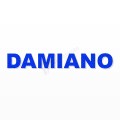 DAMIANO nome in polistirolo - Arial - Blu - Senza base