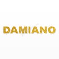 DAMIANO nome in polistirolo - Arial - Oro - Senza base
