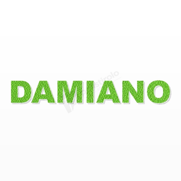 DAMIANO nome in polistirolo - Arial - Verde - Senza base