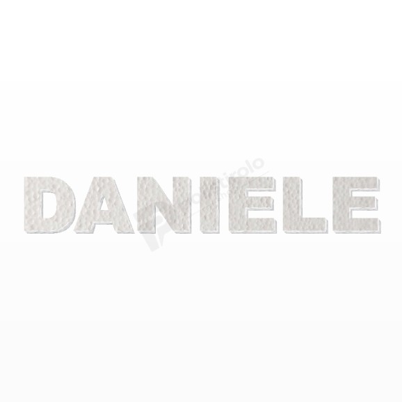 DANIELE nome in polistirolo - Arial - Bianco - Senza base