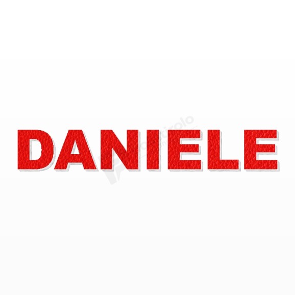 DANIELE nome in polistirolo - Arial - Rosso - Senza base