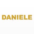 DANIELE nome in polistirolo - Arial - Oro - Senza base