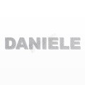 DANIELE nome in polistirolo - Arial - Argento - Senza base