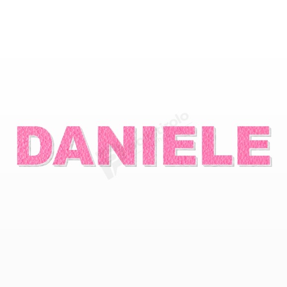 DANIELE nome in polistirolo - Arial - Rosa - Senza base