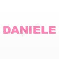 DANIELE nome in polistirolo - Arial - Rosa - Senza base