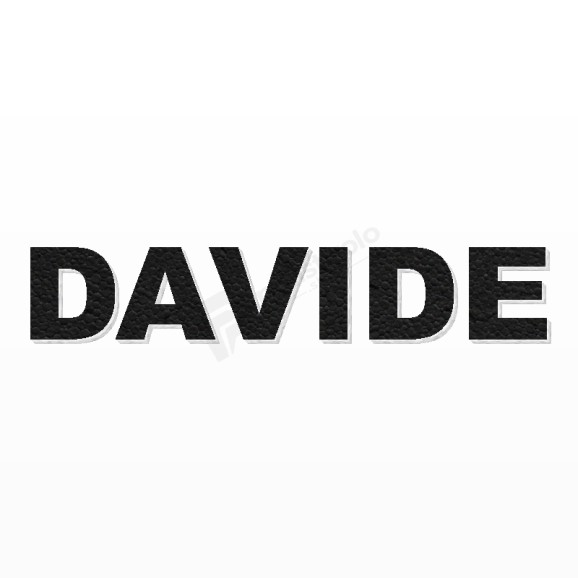 DAVIDE nome in polistirolo - Arial - Nero - Senza base