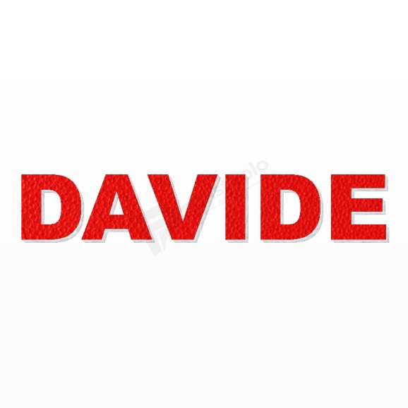 DAVIDE nome in polistirolo - Arial - Rosso - Senza base