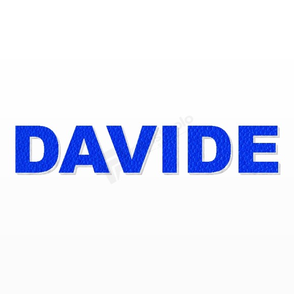 DAVIDE nome in polistirolo - Arial - Blu - Senza base