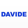 DAVIDE nome in polistirolo - Arial - Blu - Senza base