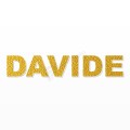 DAVIDE nome in polistirolo - Arial - Oro - Senza base