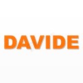 DAVIDE nome in polistirolo - Arial - Arancione - Senza base