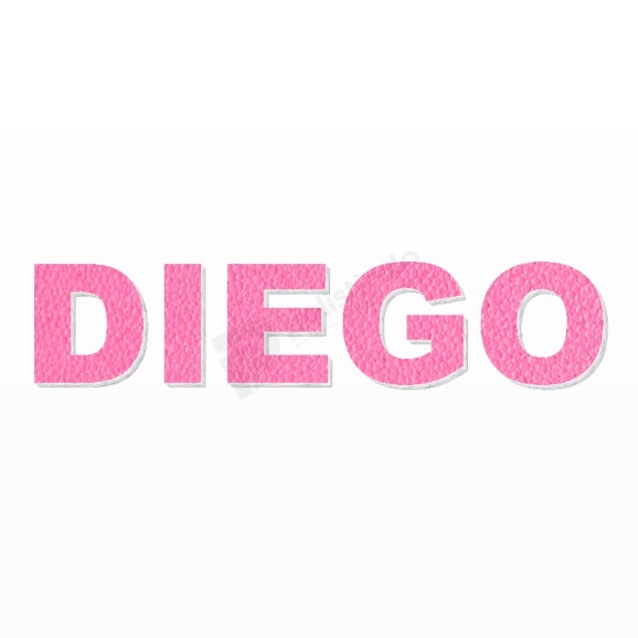DIEGO nome in polistirolo - Arial - Rosa - Senza base