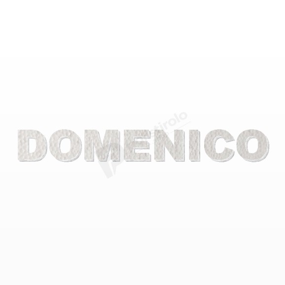 DOMENICO nome in polistirolo - Arial - Bianco - Senza base