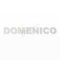 DOMENICO nome in polistirolo - Arial - Bianco - Senza base