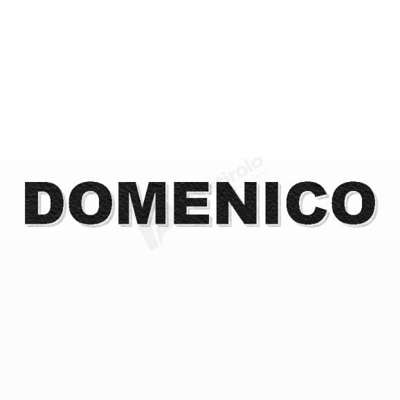 DOMENICO nome in polistirolo - Arial - Nero - Senza base