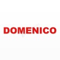 DOMENICO nome in polistirolo - Arial - Rosso - Senza base