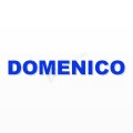 DOMENICO nome in polistirolo - Arial - Blu - Senza base