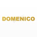 DOMENICO nome in polistirolo - Arial - Oro - Senza base