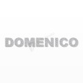 DOMENICO nome in polistirolo - Arial - Argento - Senza base