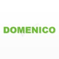 DOMENICO nome in polistirolo - Arial - Verde - Senza base