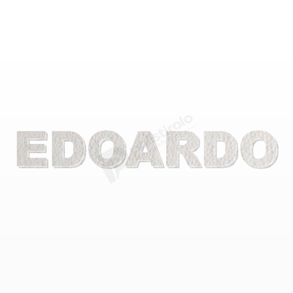 EDOARDO nome in polistirolo - Arial - Bianco - Senza base