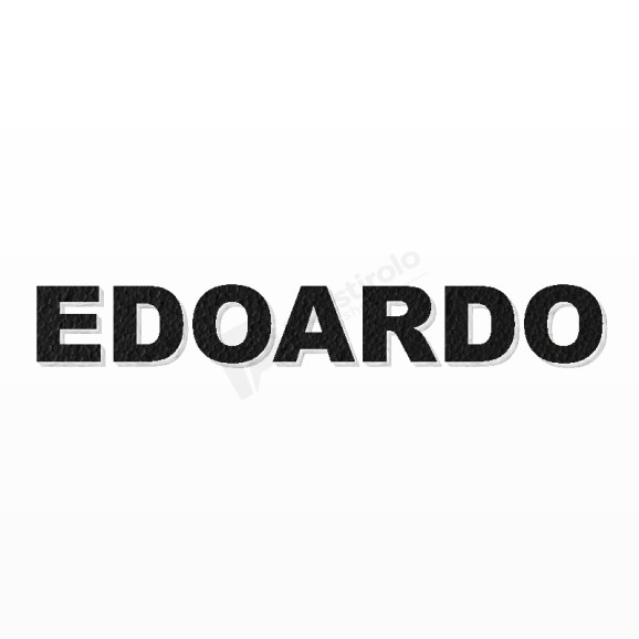 EDOARDO nome in polistirolo - Arial - Nero - Senza base