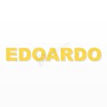 EDOARDO nome in polistirolo - Arial - Giallo - Senza base