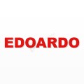 EDOARDO nome in polistirolo - Arial - Rosso - Senza base