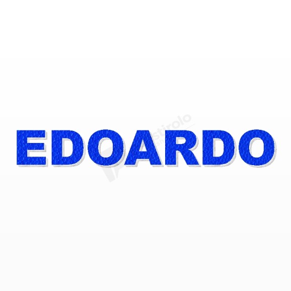 EDOARDO nome in polistirolo - Arial - Blu - Senza base