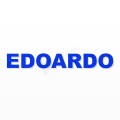 EDOARDO nome in polistirolo - Arial - Blu - Senza base