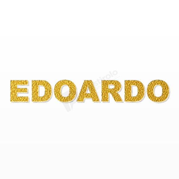 EDOARDO nome in polistirolo - Arial - Oro - Senza base