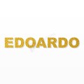 EDOARDO nome in polistirolo - Arial - Oro - Senza base