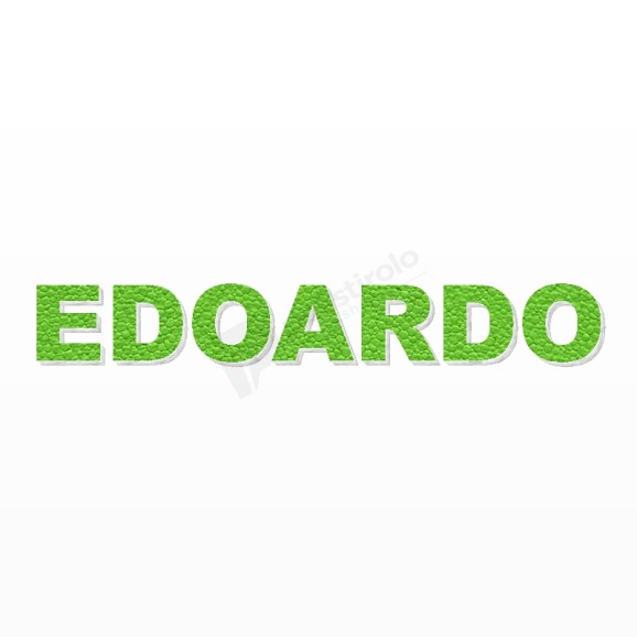 EDOARDO nome in polistirolo - Arial - Verde - Senza base