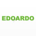 EDOARDO nome in polistirolo - Arial - Verde - Senza base