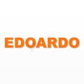EDOARDO nome in polistirolo - Arial - Arancione - Senza base
