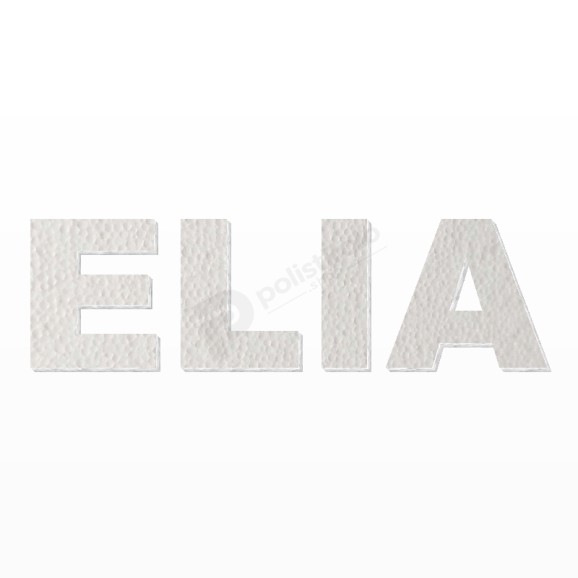 ELIA nome in polistirolo - Arial - Bianco - Senza base