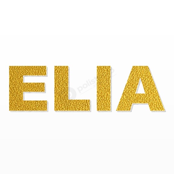 ELIA nome in polistirolo - Arial - Oro - Senza base