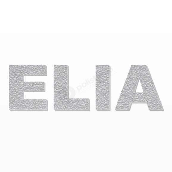 ELIA nome in polistirolo - Arial - Argento - Senza base
