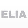 ELIA nome in polistirolo - Arial - Argento - Senza base
