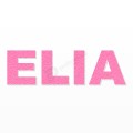 ELIA nome in polistirolo - Arial - Rosa - Senza base