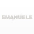 EMANUELE nome in polistirolo - Arial - Bianco - Senza base