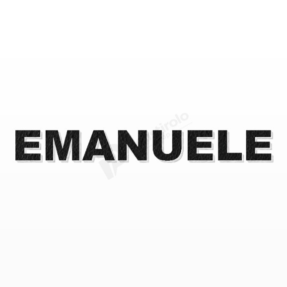 EMANUELE nome in polistirolo - Arial - Nero - Senza base