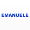 EMANUELE nome in polistirolo - Arial - Blu - Senza base