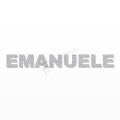 EMANUELE nome in polistirolo - Arial - Argento - Senza base