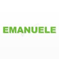 EMANUELE nome in polistirolo - Arial - Verde - Senza base