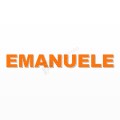 EMANUELE nome in polistirolo - Arial - Arancione - Senza base