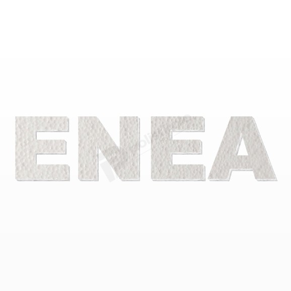 ENEA nome in polistirolo - Arial - Bianco - Senza base