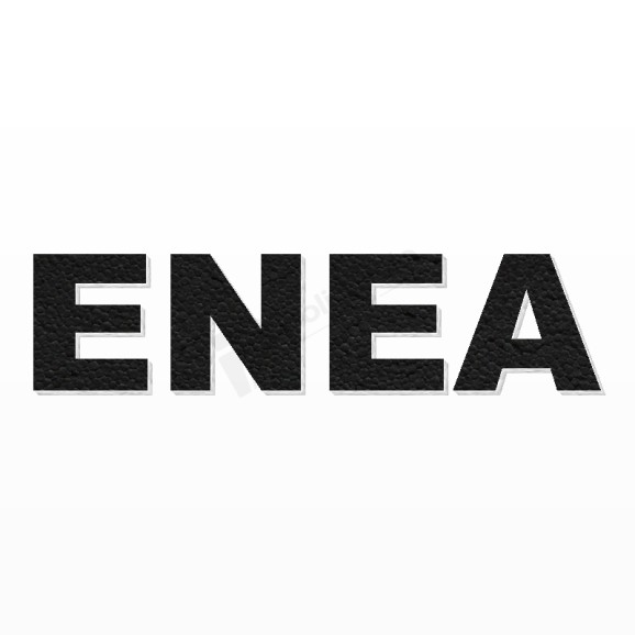 ENEA nome in polistirolo - Arial - Nero - Senza base